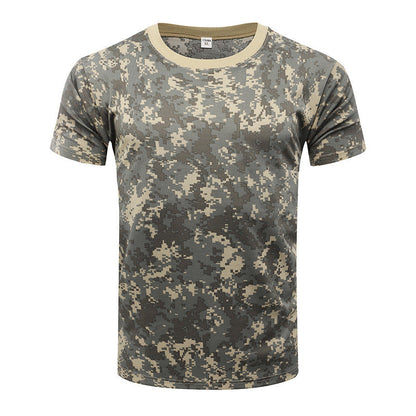 Outdoor camouflage clothing short sleeved men's summer quick drying sports T-shirt outdoor physical training clothing tactical T-shirt eprolo