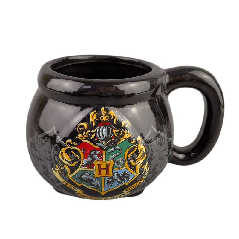 tasse noire avec jambes Harry Potter, triangle pot tasse en céramique, encensoir forme tasse dessin animé, tasse commutateurs brassage é - le sable vert