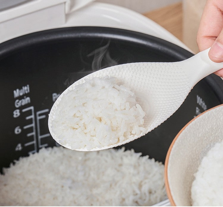 ustensiles de cuisine cuillère à riz domestique, cuillère antiadhésive avec visage souriant, cuillère électrique, cuillère en plastique pour marmite à riz - le sable vert