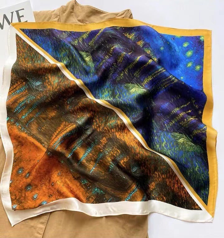 Small scarf versatile temperament mulberry silk small square scarf multifunctional headband scarf eprolo