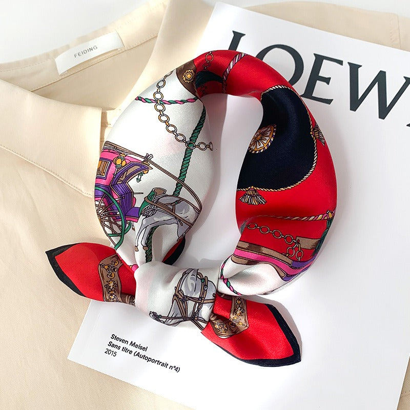 Carriage Silk Warm Scarf Fashionable Decoration Square Four Seasons Universal Scarf eprolo