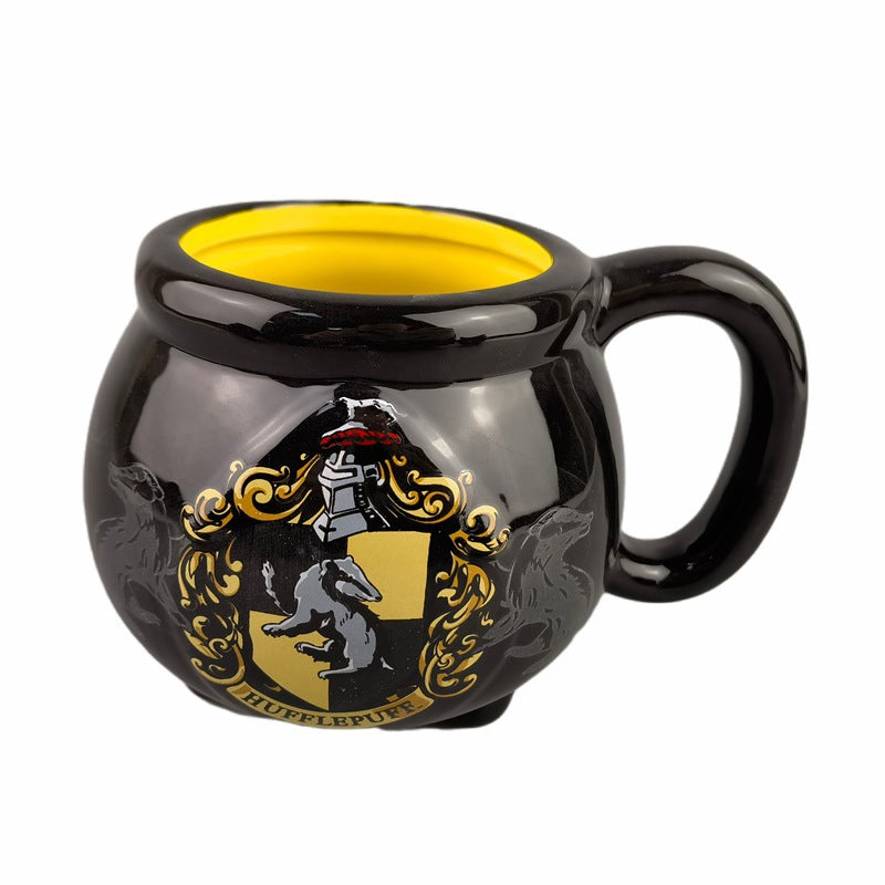 tasse noire avec jambes Harry Potter, triangle pot tasse en céramique, encensoir forme tasse dessin animé, tasse commutateurs brassage é - le sable vert