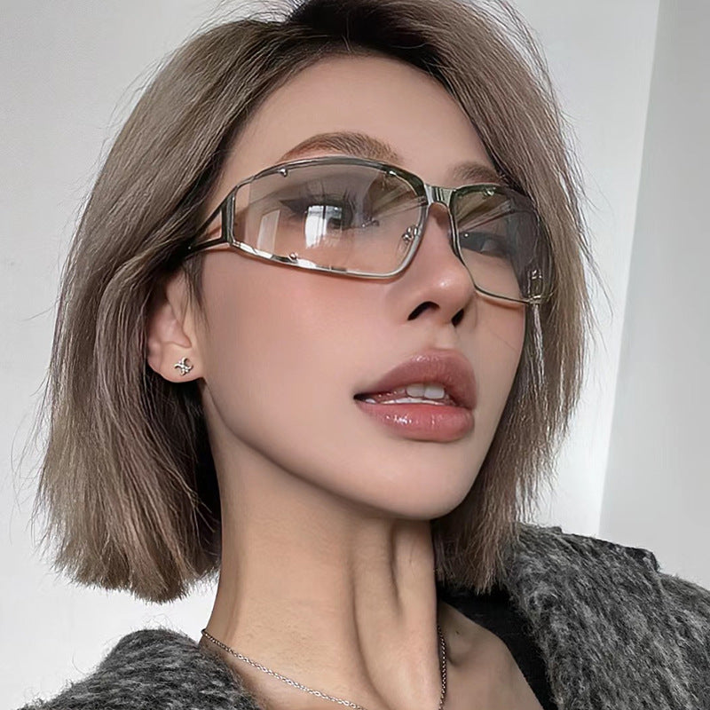 lunettes de soleil Y2K en métal pour femme eprolo