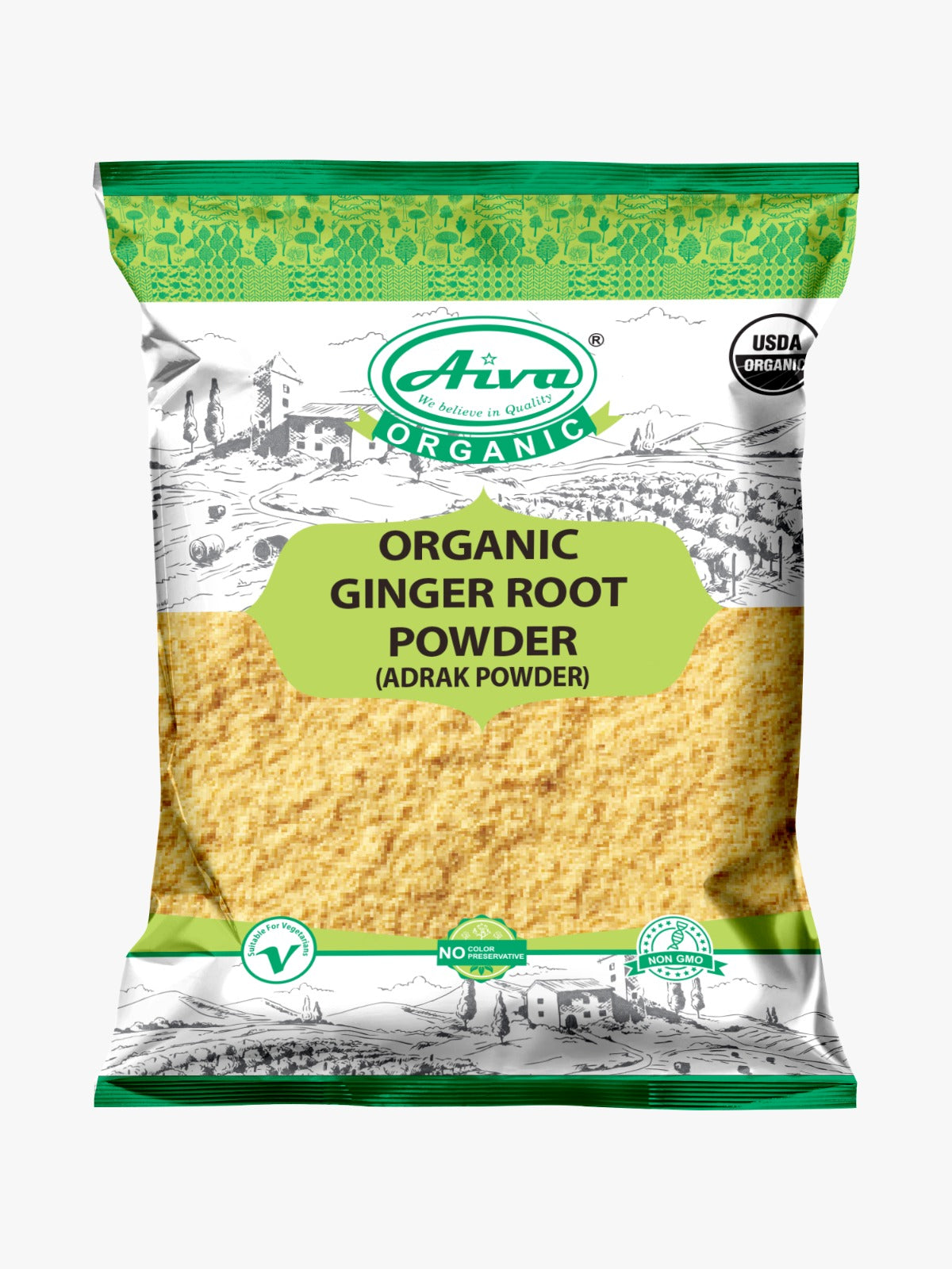 Organic Ground Ginger Root Powder (Adrak Powder)-1