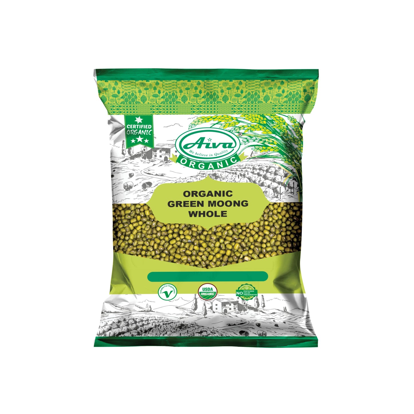 Organic Moong Whole (Green Mung Bean) - Usda Certified-1