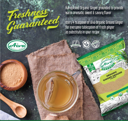 Organic Ground Ginger Root Powder (Adrak Powder)-5