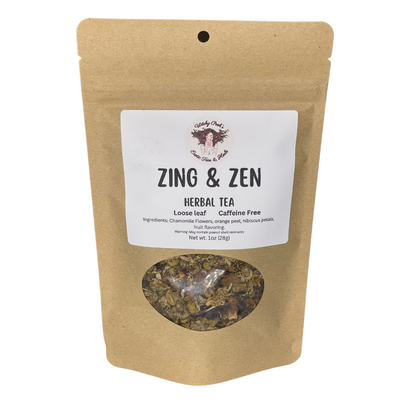 Witchy Pooh's Zing & Zen Loose Leaf Citrus Flavored Chamomile Herbal Tea, Caffeine Free-6