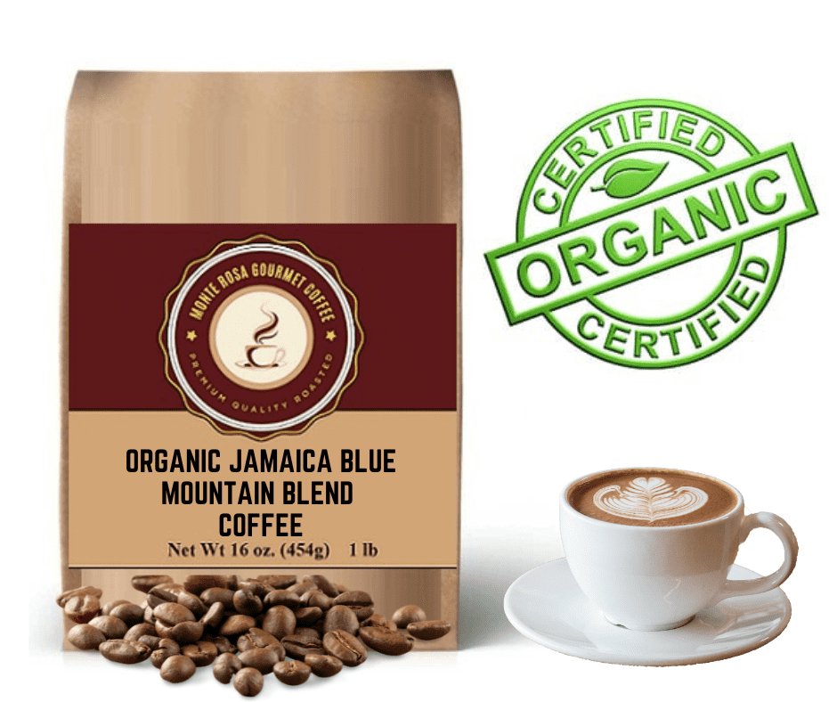 café gourmet de MONT ROSE: café mélangé biologique Blue Mountain de JamaÏque - le sable vert