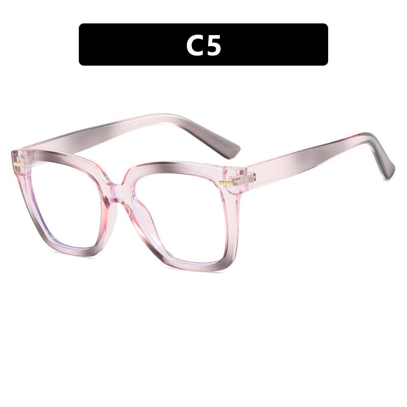 Candy colored square rice nail flat lens anti blue light glasses frame trend flat lens can be matched with myopia glasses frame - le sable vert