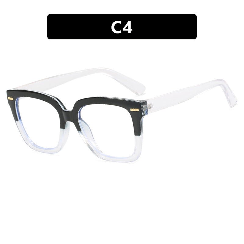 Candy colored square rice nail flat lens anti blue light glasses frame trend flat lens can be matched with myopia glasses frame - le sable vert