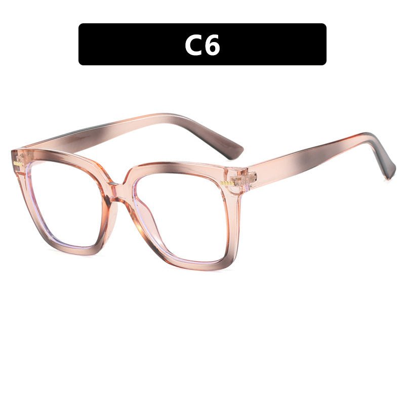 Candy colored square rice nail flat lens anti blue light glasses frame trend flat lens can be matched with myopia glasses frame - le sable vert