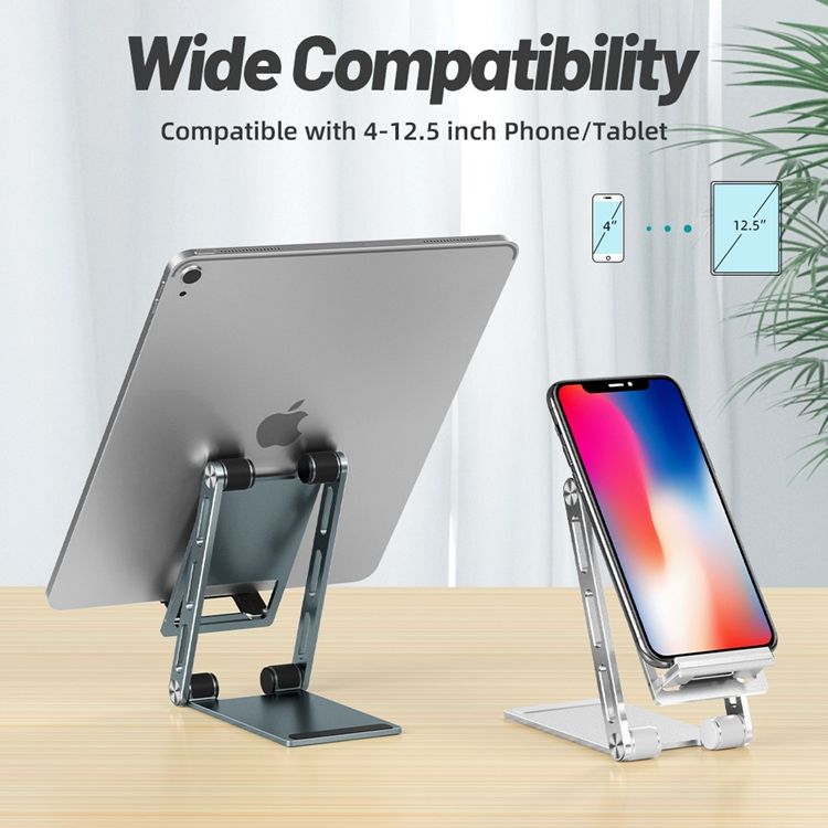 Cell Phone Stand Height Adjustable Desk Aluminum Tablet Holder - le sable vert