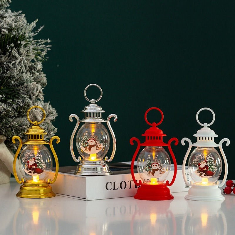 Christmas Decorations Luminous Children's Handheld Creative Small Oil Lamp Desktop Ornament New Decoration Props Hanging - le sable vert