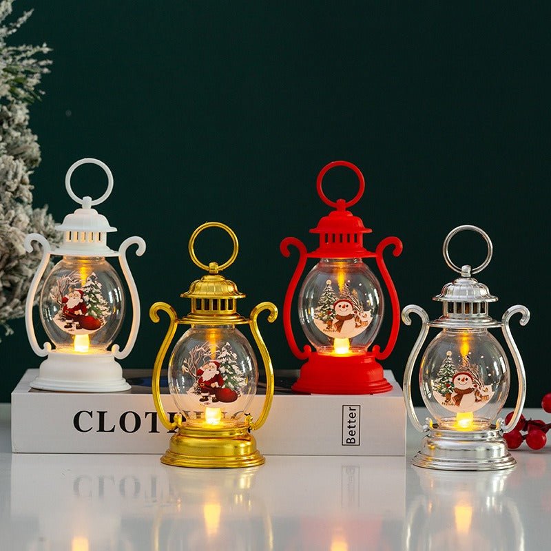 Christmas Decorations Luminous Children's Handheld Creative Small Oil Lamp Desktop Ornament New Decoration Props Hanging - le sable vert