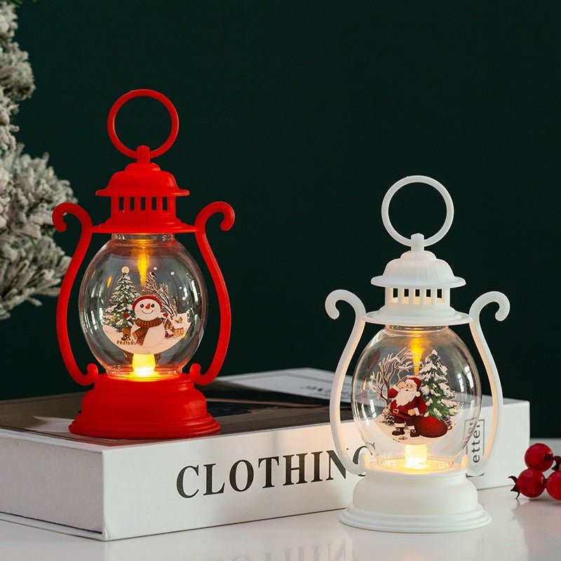 Christmas Decorations Luminous Children's Handheld Creative Small Oil Lamp Desktop Ornament New Decoration Props Hanging - le sable vert