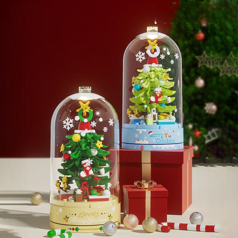 Christmas gift, Christmas tree, music box, assembled building blocks, toys - le sable vert