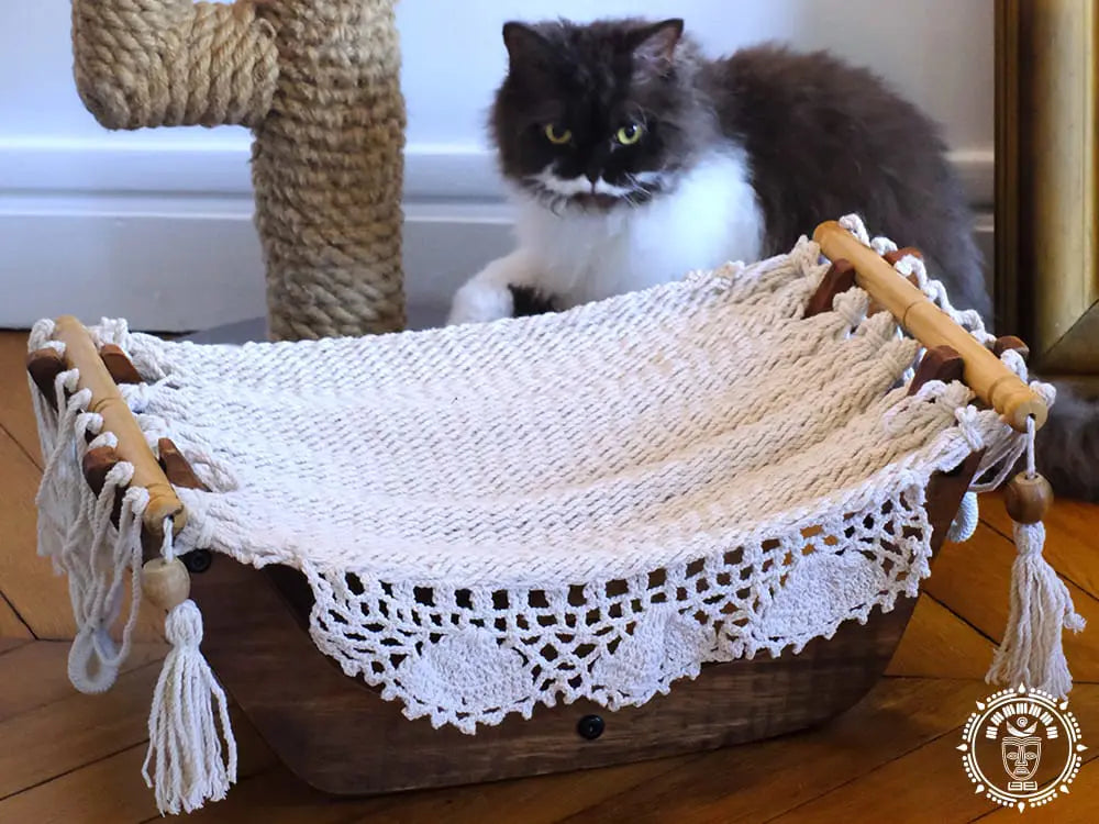 Hamac pour chat écru 4 1