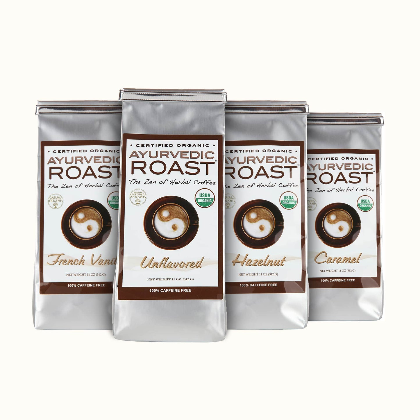 Ayurvedic Roast - Organic Coffee Substitute, Caffeine Free Grain Coffee with Barley Chicory Ashwagandha Brahmi - Caramel-5