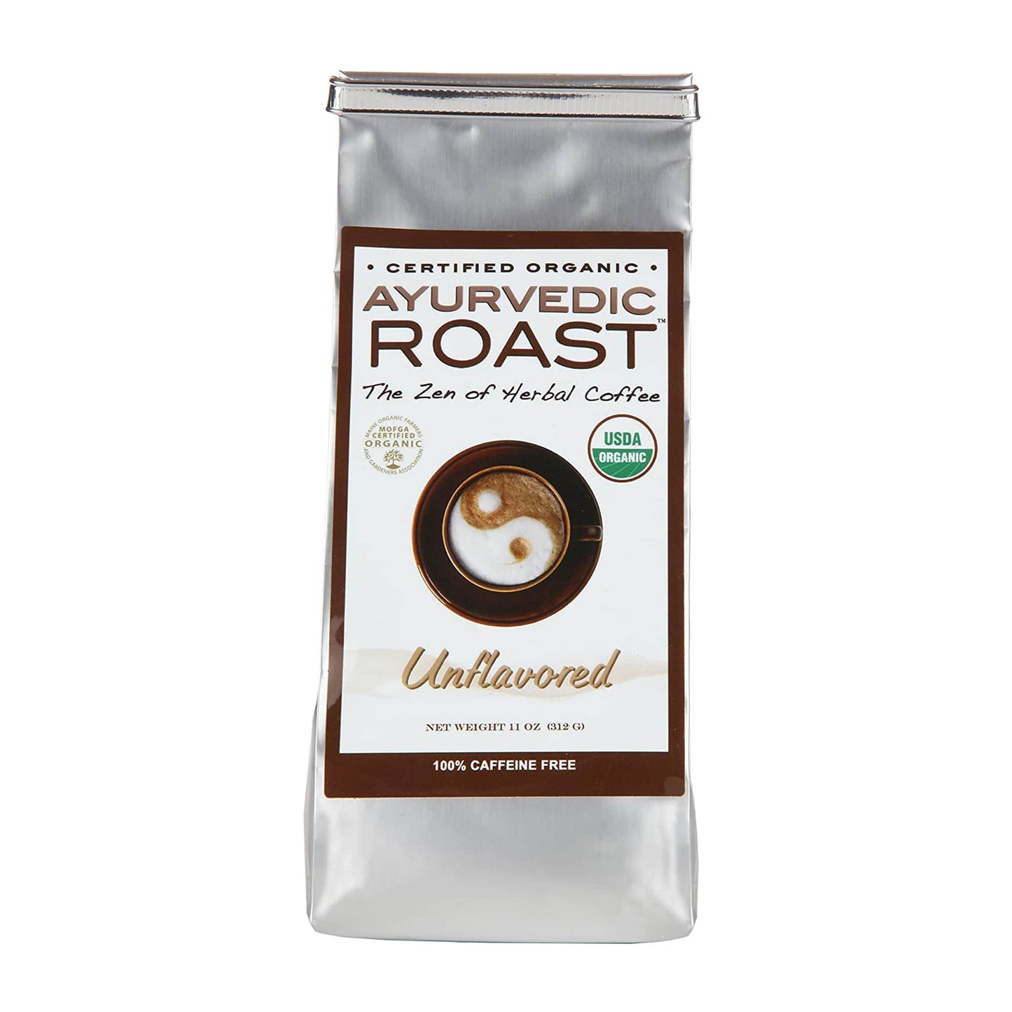 Ayurvedic Roast - Organic Coffee Substitute, Caffeine Free Grain Coffee with Barley Chicory Ashwagandha Brahmi - Unflavored-0