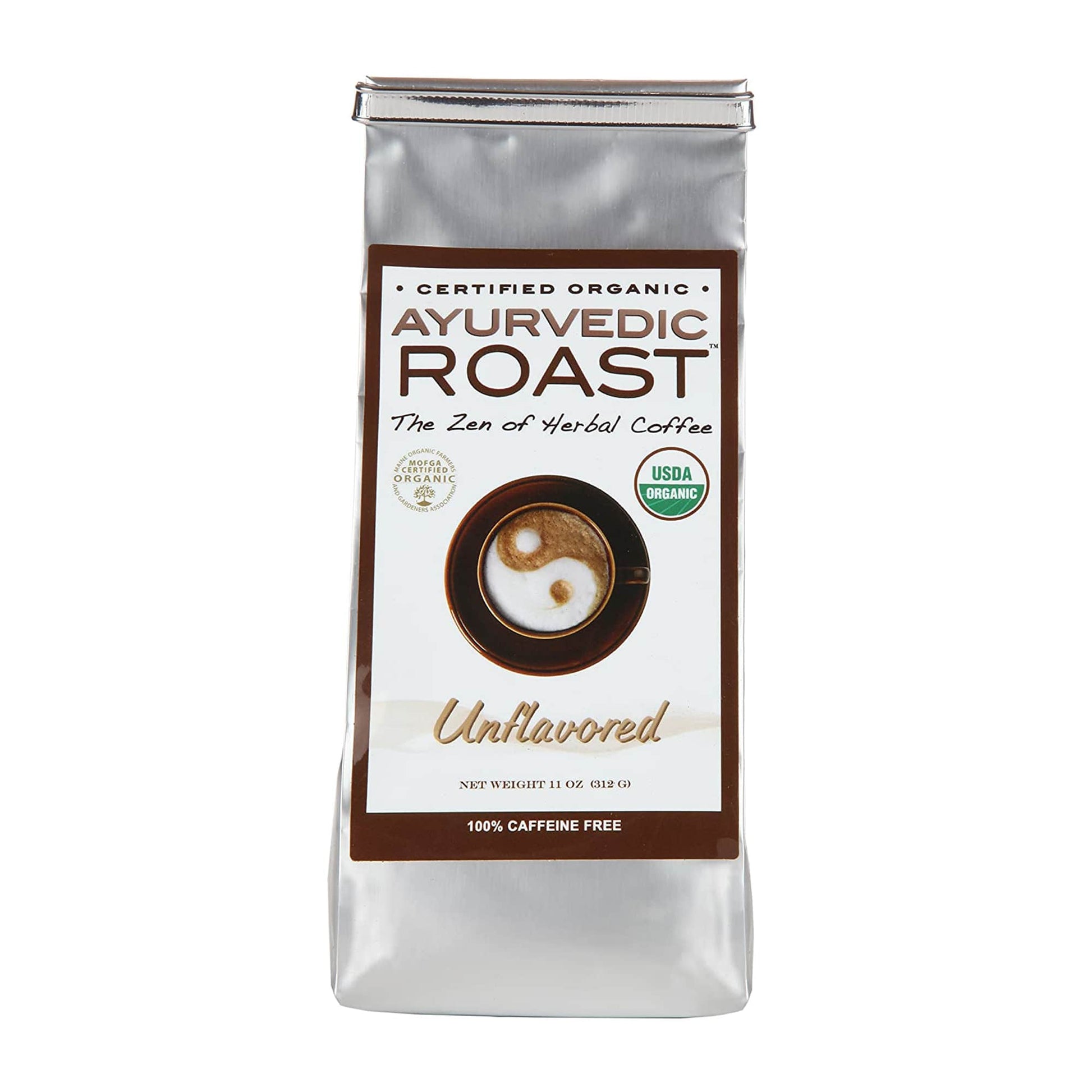 Ayurvedic Roast - Organic Coffee Substitute, Caffeine Free Grain Coffee with Barley Chicory Ashwagandha Brahmi - Unflavored-0