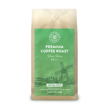 Premium Coffee Roast - Pure Peru - Fair Trade and Organic Coffee, Low Acidity Ground Coffee-0