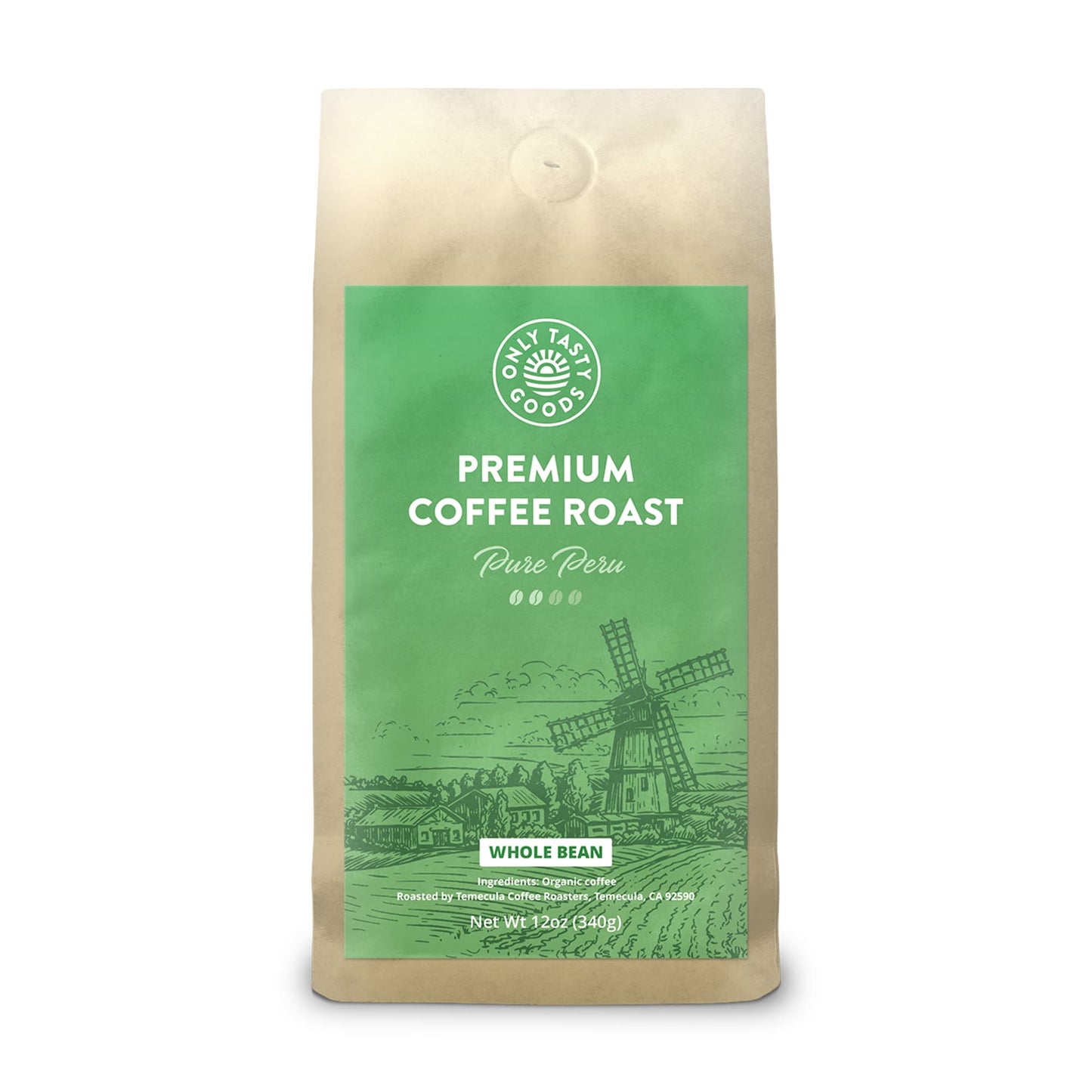 Premium Coffee Roast - Pure Peru - Fair Trade and Organic Coffee, Low Acidity Whole Bean-0