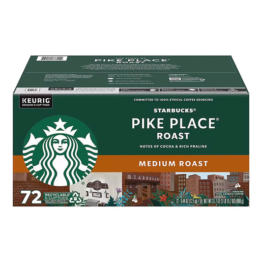 Starbucks Pike Place Roast Medium Roast K-Cup Pods, 72 ct.-0